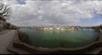 View from minster, palatinate, Basel, over the river Rhein to smaller Basel