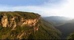 Australia Blue Mountains waterfall and canyon