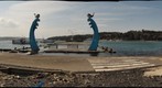 宮城県:石巻市:鮎川:鮎川浜の地盤沈下(3/21)