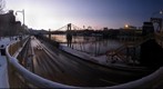 Winter evening, the Allegheny River, Pittsburgh, PA