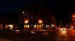 Downtown Amherst, MA at night