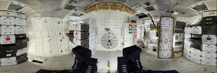 Space Shuttle Discovery Mid-Deck