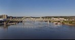 Cincinnati Skyline From John A. Roebling Suspension Bridge