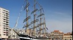 Un beau 4 mats , le second plus grand voilier du monde Le Kruzenshtern au quai d’Alger à Sete