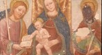 Affresco su colonna - Pieve di San Pietro a Volpedo (AL-Italy)