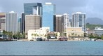 Downtown Honolulu from Sand Island