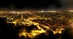 Barcelona night from antiaircraft battery of Carmel