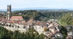 Ville de Fribourg (en Suisse) depuis Lorette