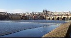 Prague Castle and Charles Bridge Czech Republic Vltava river