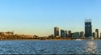 Perth CBD from South Perth Queen St. Jetty, Jan 3, 2012 shot from 5:36 to 6:01am