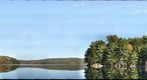 Cove on Quabbin Reservior with fall foliage