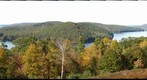 Enfield Lookout at Quabbin Resevior, Massachusetts, in fall foliage
