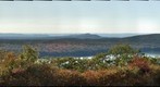 West view with fall foliage from base of the Quabbin, Massachusetts resevior lookout tower
