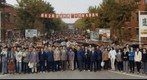 Quitting time at the Harbin Boiler Factory, Harbin China