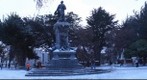 Statue of Magellan in Plaza Munoz Gamero, Punta Arenas, Chile.
