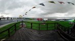 Port of Dagebuell in Germany with childrens pirate ship