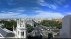 Vistas panorámicas de Madrid desde la azotea del Palacio de Comunicaciones de la Plaza de Cibeles (Madrid)