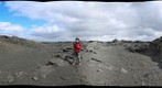 360 View from inside a Volcanic Spatter Cone, South Iceland, Iceland