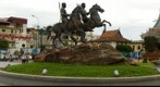 Statues on Preah Sisowath Quay, Phnom Penh