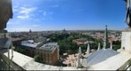 Vistas panoramicas de Madrid desde la cupula de la Catedral de la Almudena. Madrid