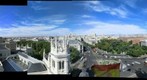 Vista panorámica de 360º desde el Palacio de Cibeles de Madrid compuesta por la unión de 8 panorámicas parciales