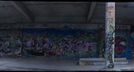 Grafitti i den gamle kornhal på Havnen