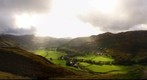 View from roman fort toward sea - lake district - uk