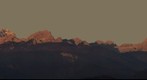 View from Smokuški vrh at moutains of Julian Alps