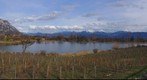 vue de Belledonnes et la Savoyarde depuis le lac de St André - Savoie - France