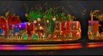 Lori's Christmas Lights on a Rainy Night - Side View