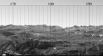 Handies Peak 360 BW grid