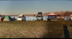 Buses by the Bridge at Lake Havasu State Park looking west just after sunrise