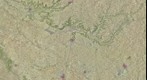 Superposición de ortofotografía (75%) y mapa cartográfico (50%) de un área de 40x40 Kms centrada en La Guardia (Toledo)