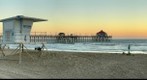 Huntington Beach Pier, Tower, Island, Evening Nov 2008