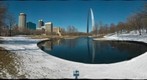 St Louis Arch in snow
