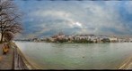 Basel Minster and river Rhein