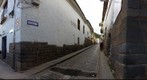 View of Triunfo, Palacios and Hatunrumiyoc streets, Cusco
