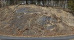 Outcrop at the intersection of Fort Valley Road and Ramsey Road, Fort Valley, Virginia