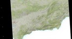 Mapa de relieve de la mayor parte de Andalucía. España