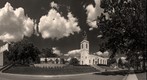 Westminster College, Fulton MO. Winston Churchill Memorial, Berlin Wall - Sepia