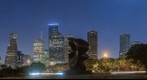 Skyline of Houston at Night from Eleanor Tinsley Park