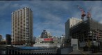 Construction along Meguro River in Gotanda