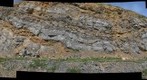 Folded limestone