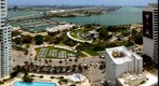 Miami's Bayfront Park, Bayside and Port of Miami as seen from the Vizcayne Condo South Tower