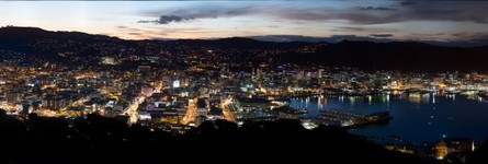 Night time from Mt Victoria wellington