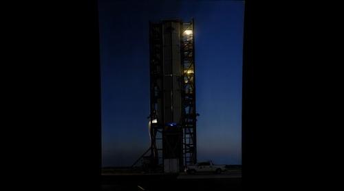 MARS Launch Tower by night