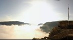 Chateau de Castlenaud and the dordogne river in the clouds