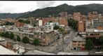 View of the mountains and streets around Bogota