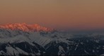 Sunset from  Kitzsteinhorn ski slopes