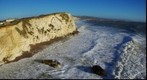 Panorama across Watcombe Bay beyond Compton Bay to St Catherine's Hill